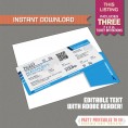 Airplane Boarding Pass with FREE Thank You Card
